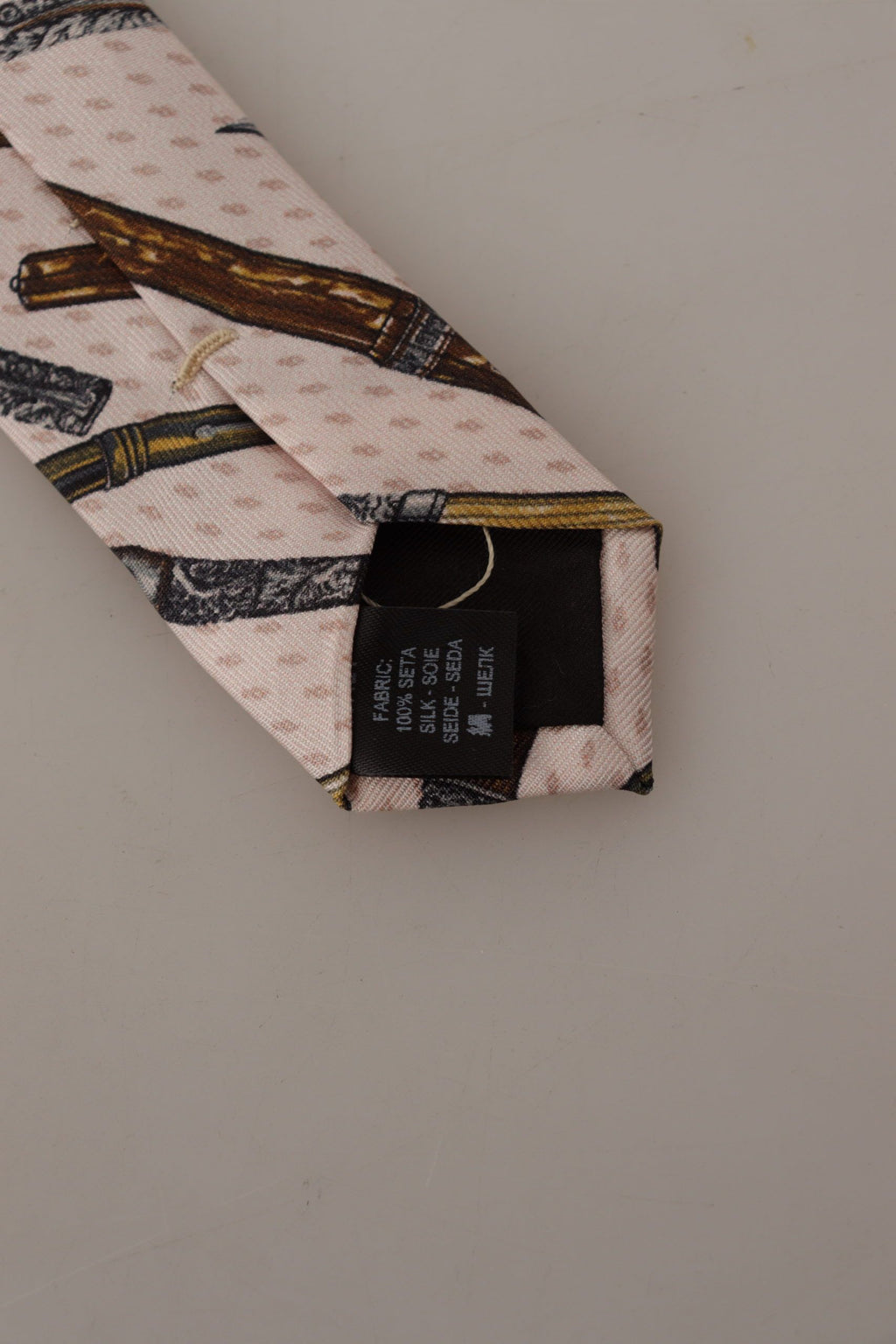 Rosa Stifte Punkte Druck 100% Seide Verstellbares Hals-Accessoire-Schleife