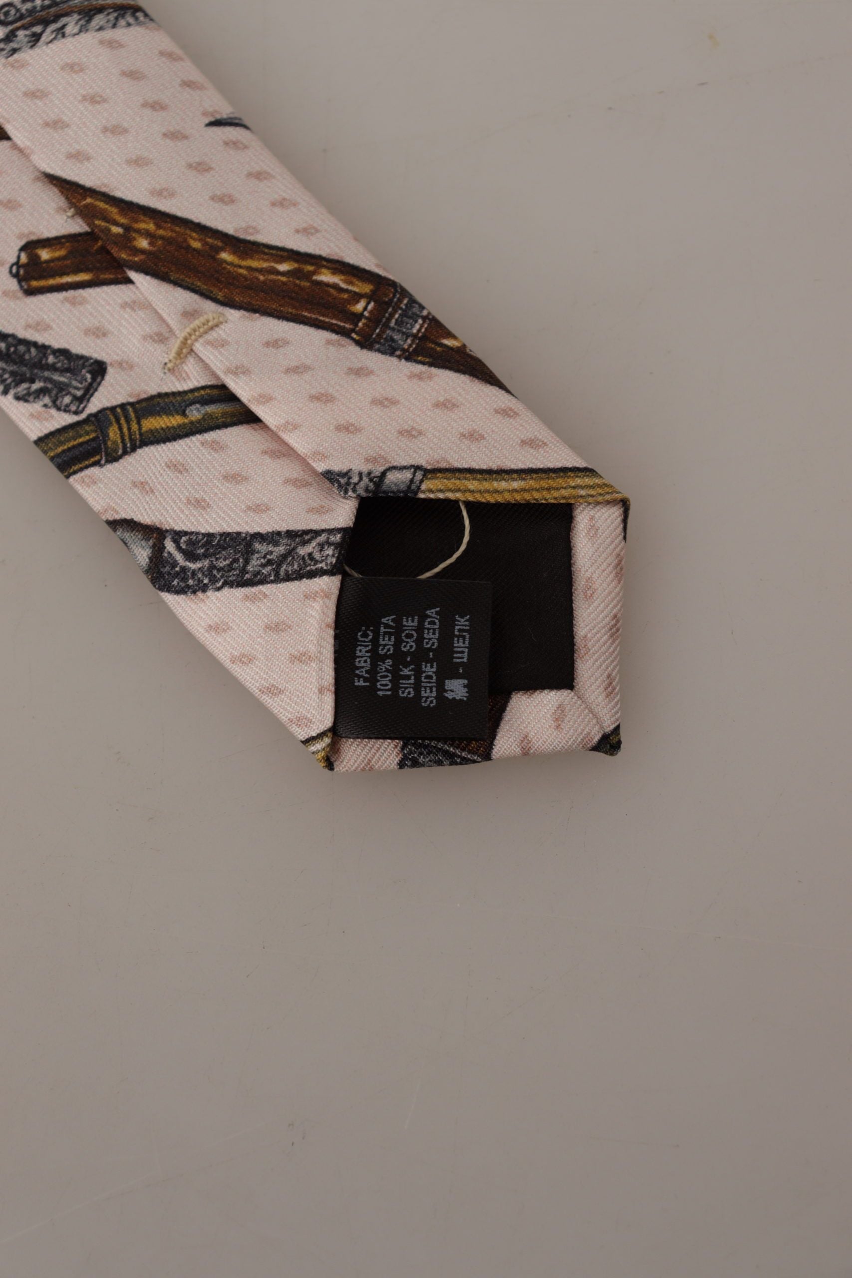 Rosa Stifte Punkte Druck 100% Seide Verstellbares Hals-Accessoire-Schleife