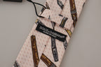 Rosa Stifte Punkte Druck 100% Seide Verstellbares Hals-Accessoire-Schleife