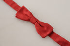 Red 100% Silk Adjustable Neck Bow Tie