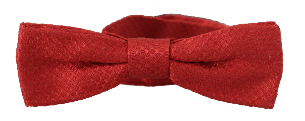 Red 100% Silk Adjustable Neck Bow Tie