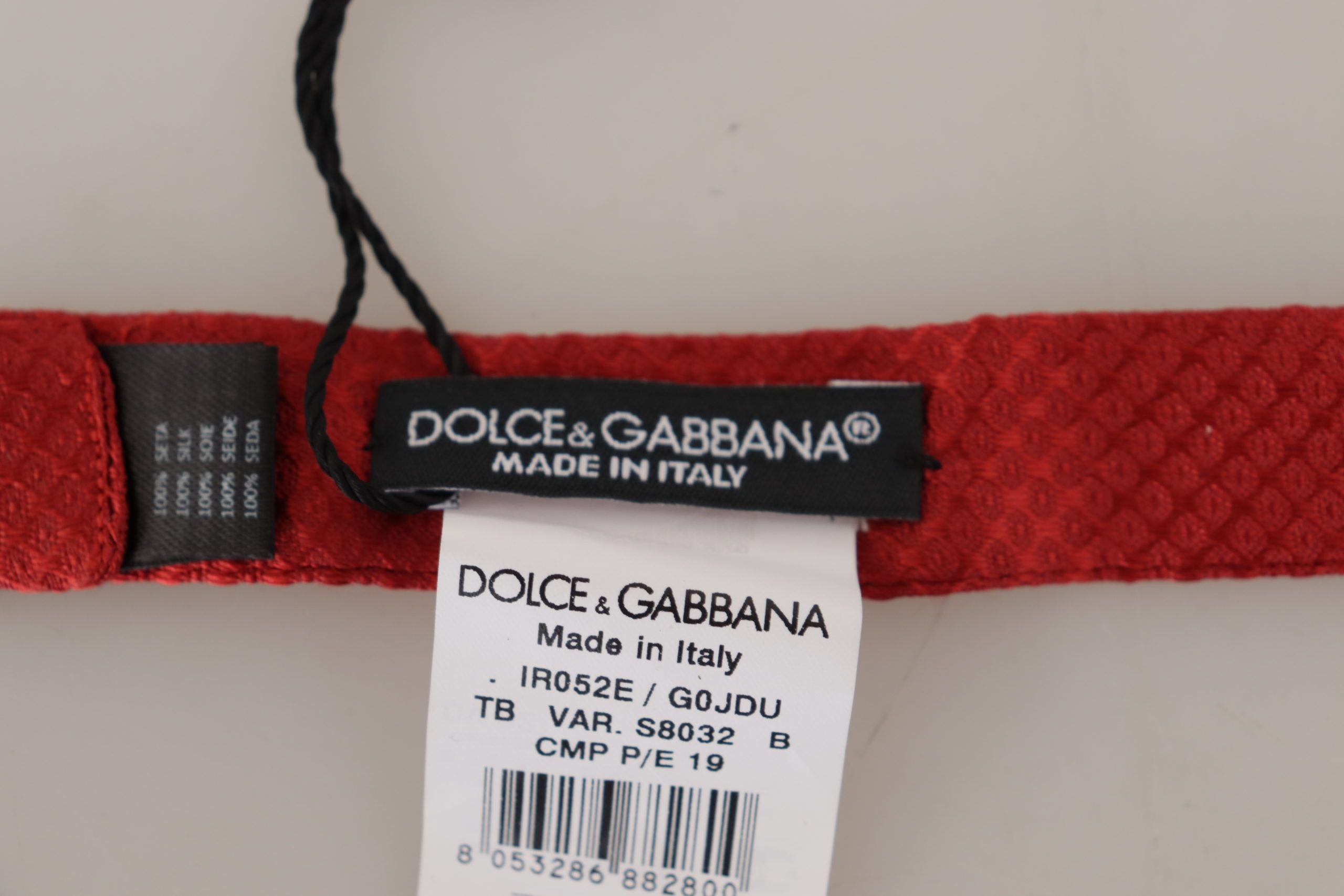 Red 100% Silk Adjustable Neck Bow Tie