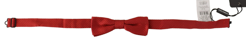 Red 100% Silk Adjustable Neck Bow Tie