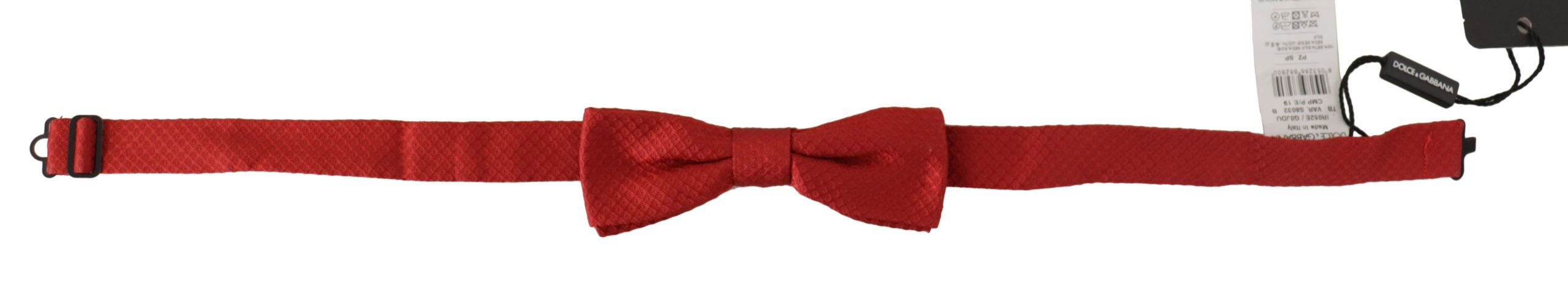 Red 100% Silk Adjustable Neck Bow Tie