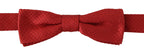 Red 100% Silk Adjustable Neck Bow Tie