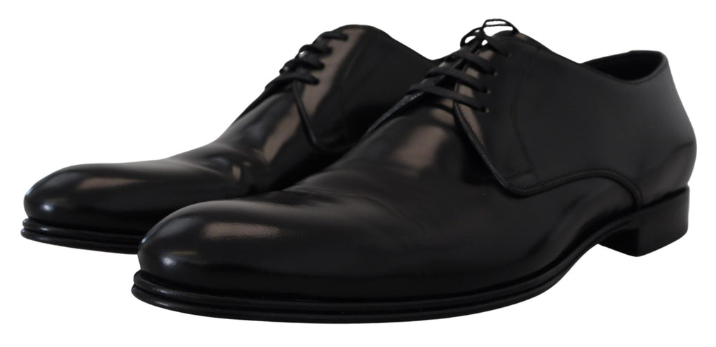 Formelle Herrenschuhe aus schwarzem Leder