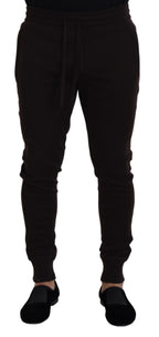 Brown Cashmere Trousers Bottoms Drawstring Pants