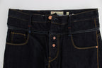 Regular Straight Fit Jeans aus blauer Baumwolle