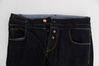 Regular Straight Fit Jeans aus blauer Baumwolle