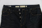 Blue Wash Baumwoll-Denim Jeans mit geradem Schnitt