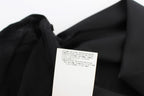 Black Neck Wrap Top Bluse