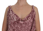 Pink Floral Print Viscose Silk Blouse Top