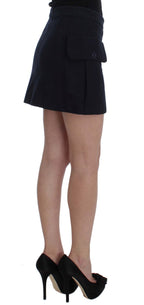 Blue Cotton Denim Mini Skirt