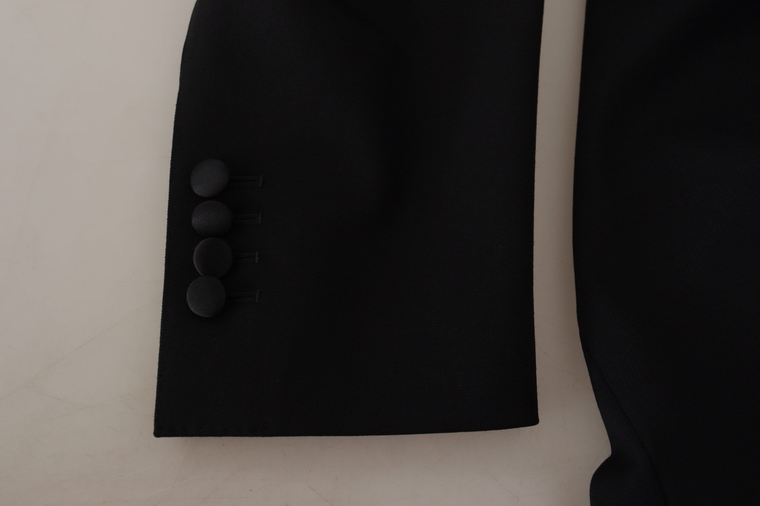 Schwarze zweireihige Mantel Blazer Jacke