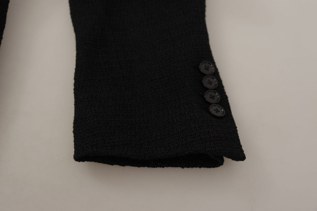 Schwarzer einreihiger Herren-Blazer