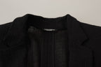 Schwarzer einreihiger Herren-Blazer