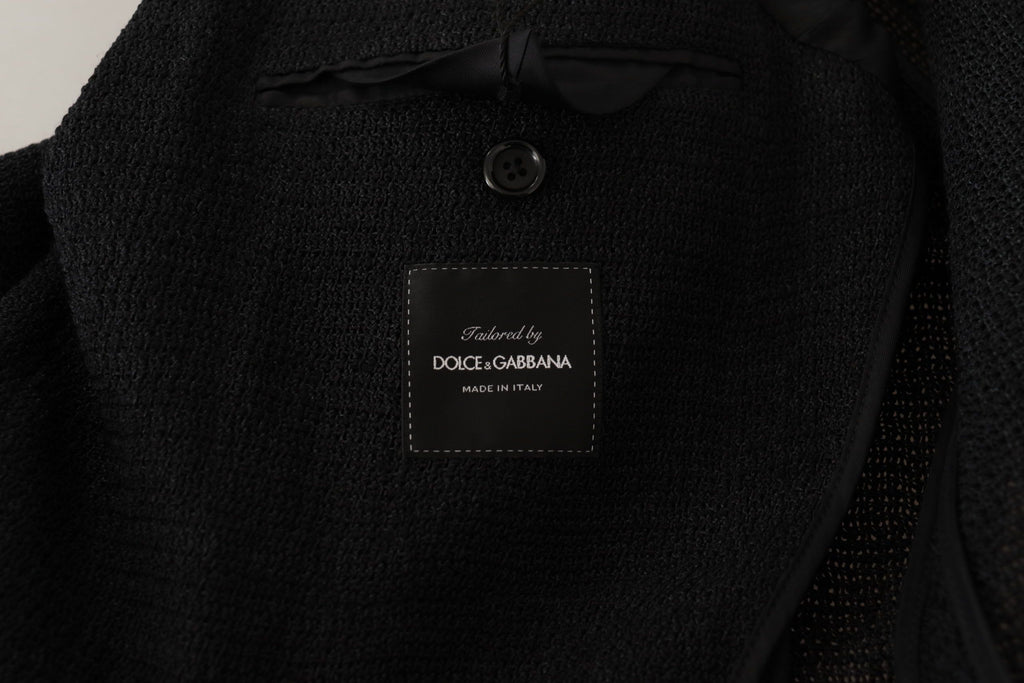 Schwarzer einreihiger Herren-Blazer