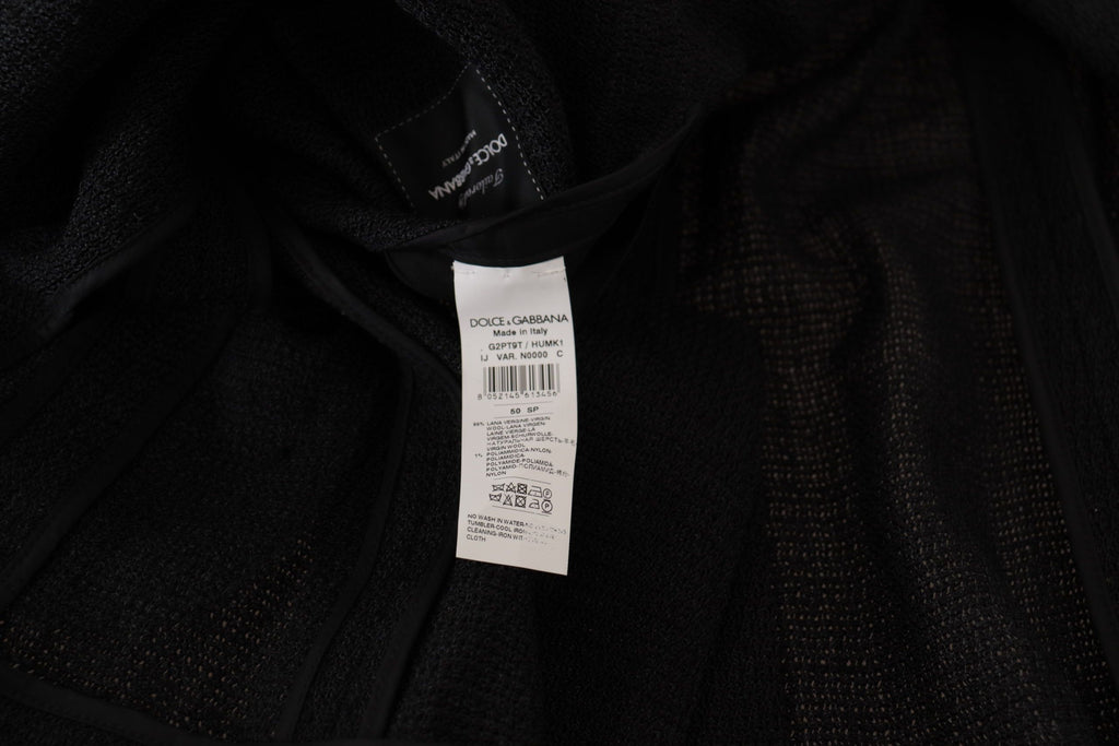 Schwarzer einreihiger Herren-Blazer