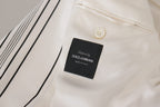 White Stripes Baumwoll-Blazer mit einer Knopfleiste
