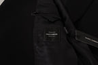 Schwarzer Blazer aus Wolle, einreihig