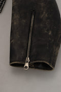 Bomberjacke aus Polyester mit schwarzem Hahnentrittmuster