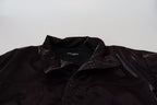 Bordeauxfarbener Herrenmantel/Jacke aus Nylon mit Kragen
