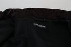 Bordeauxfarbener Herrenmantel/Jacke aus Nylon mit Kragen