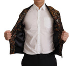 Brauner Feather Blouson mit durchgehendem Reißverschluss