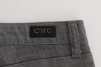 Graue Slim Fit Jeans aus Baumwollmischgewebe