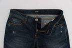 Bootcut-Jeans aus Baumwollmischgewebe in Blau