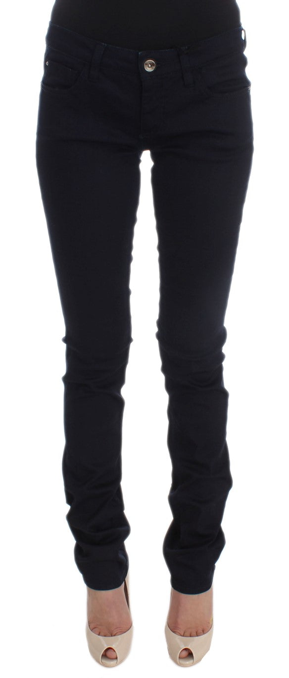 Slim-Fit-Jeans aus blauer Baumwollmischung