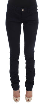 Slim-Fit-Jeans aus blauer Baumwollmischung