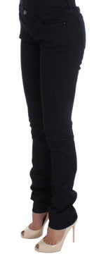 Slim-Fit-Jeans aus blauer Baumwollmischung