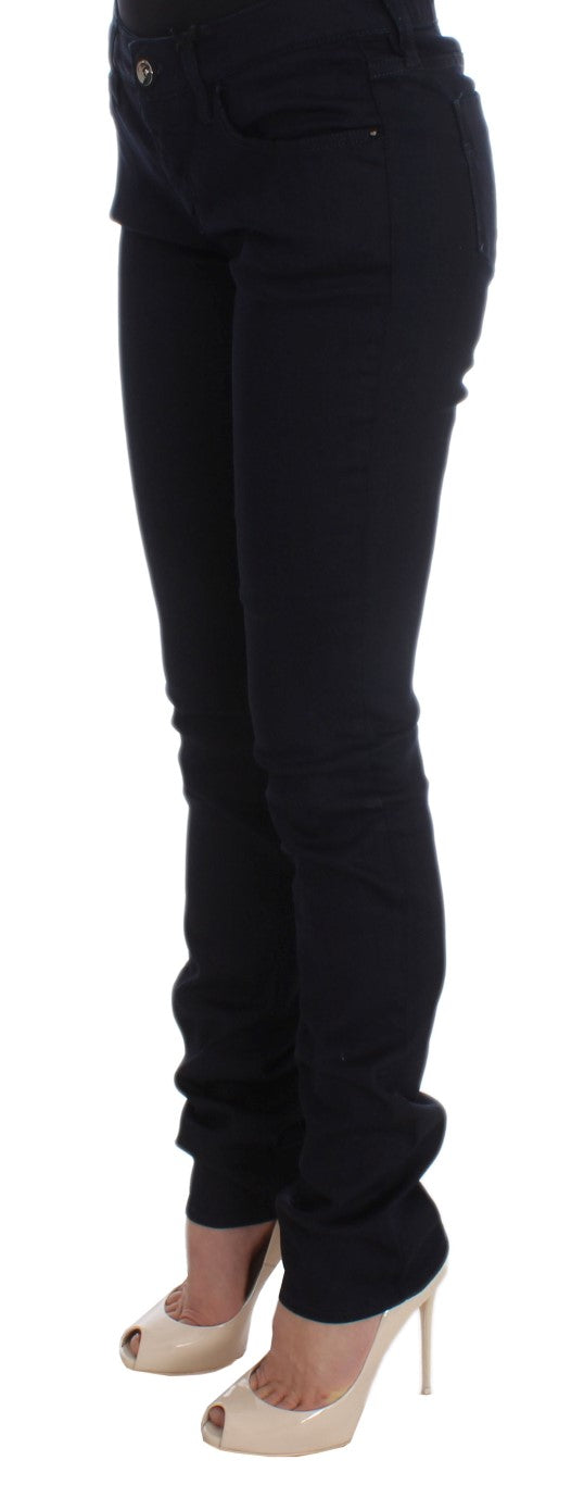 Slim-Fit-Jeans aus blauer Baumwollmischung