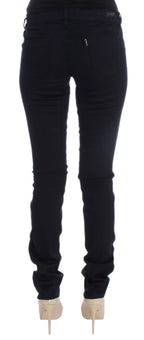 Slim-Fit-Jeans aus blauer Baumwollmischung