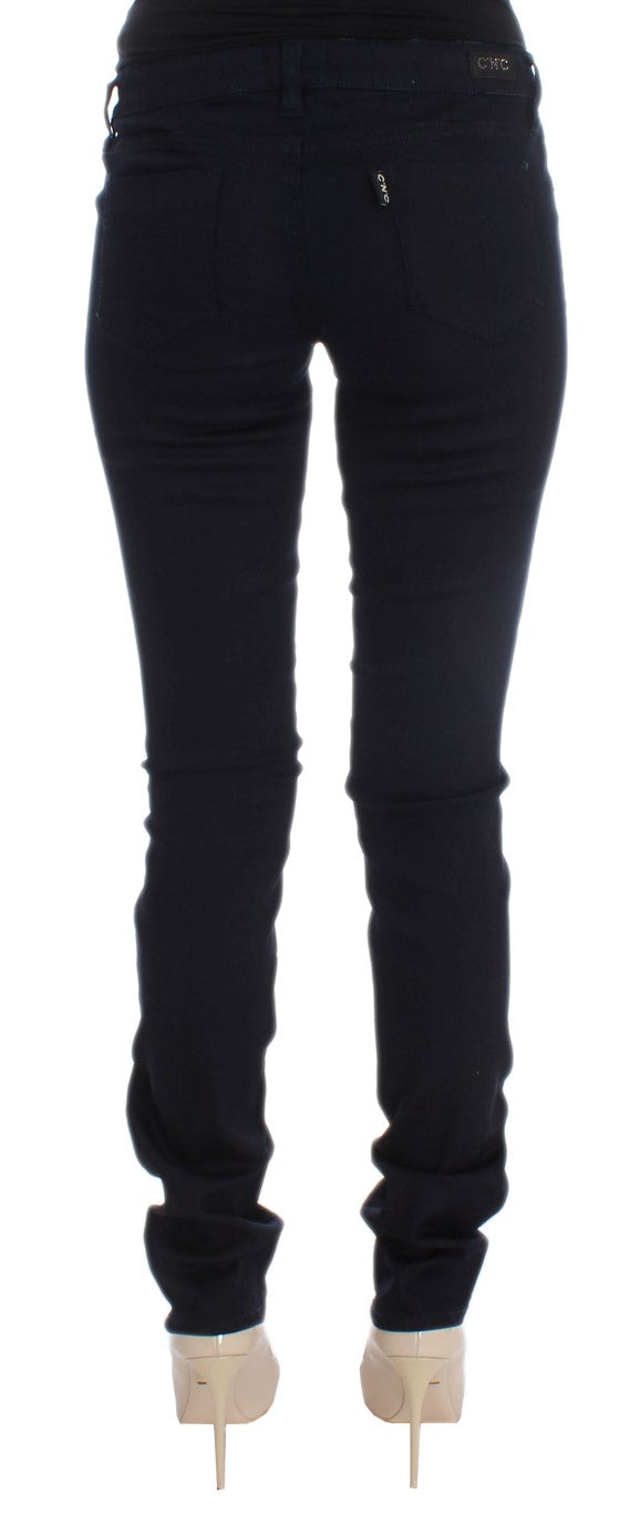 Slim-Fit-Jeans aus blauer Baumwollmischung