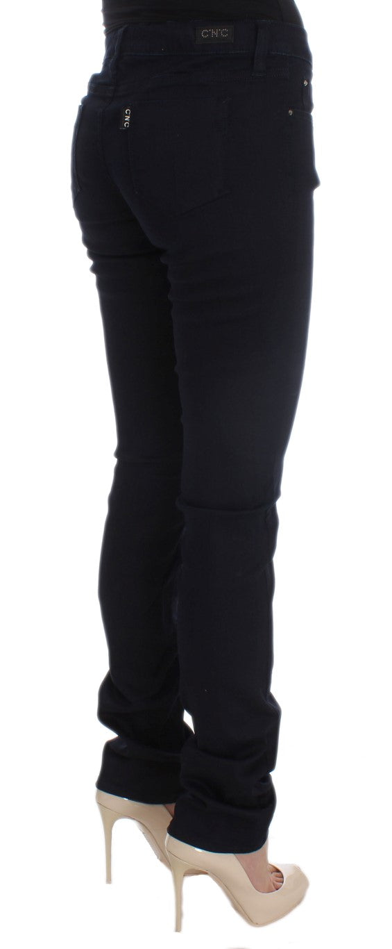 Slim-Fit-Jeans aus blauer Baumwollmischung