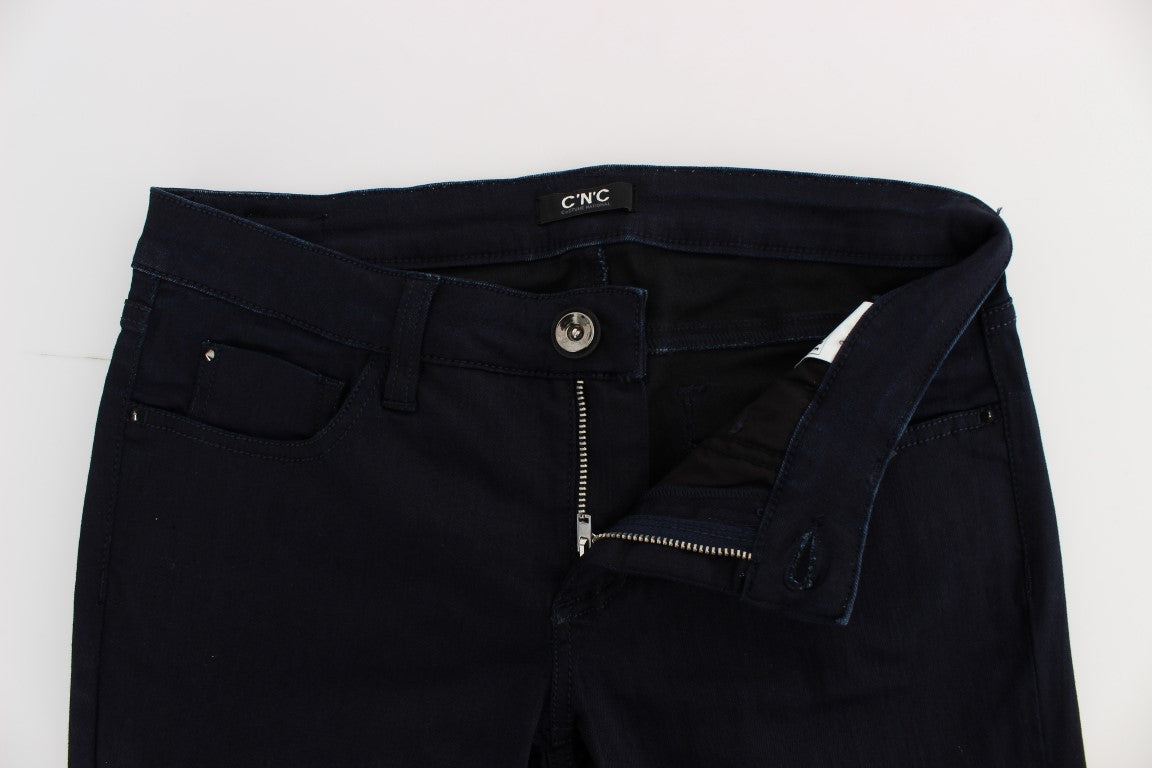Slim-Fit-Jeans aus blauer Baumwollmischung