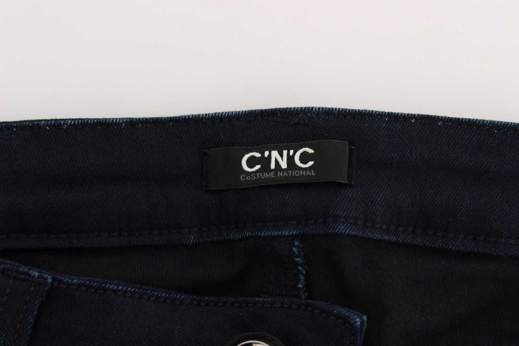 Slim-Fit-Jeans aus blauer Baumwollmischung