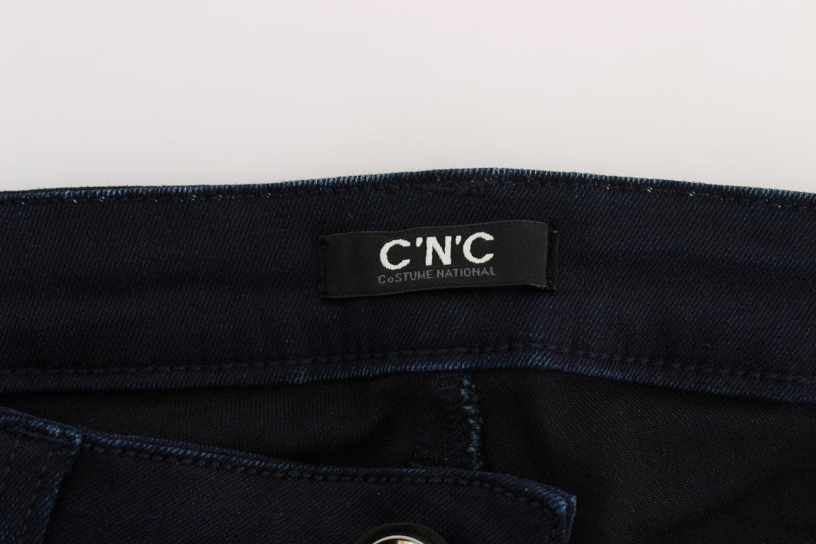 Slim-Fit-Jeans aus blauer Baumwollmischung