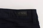 Slim-Fit-Jeans aus blauer Baumwollmischung