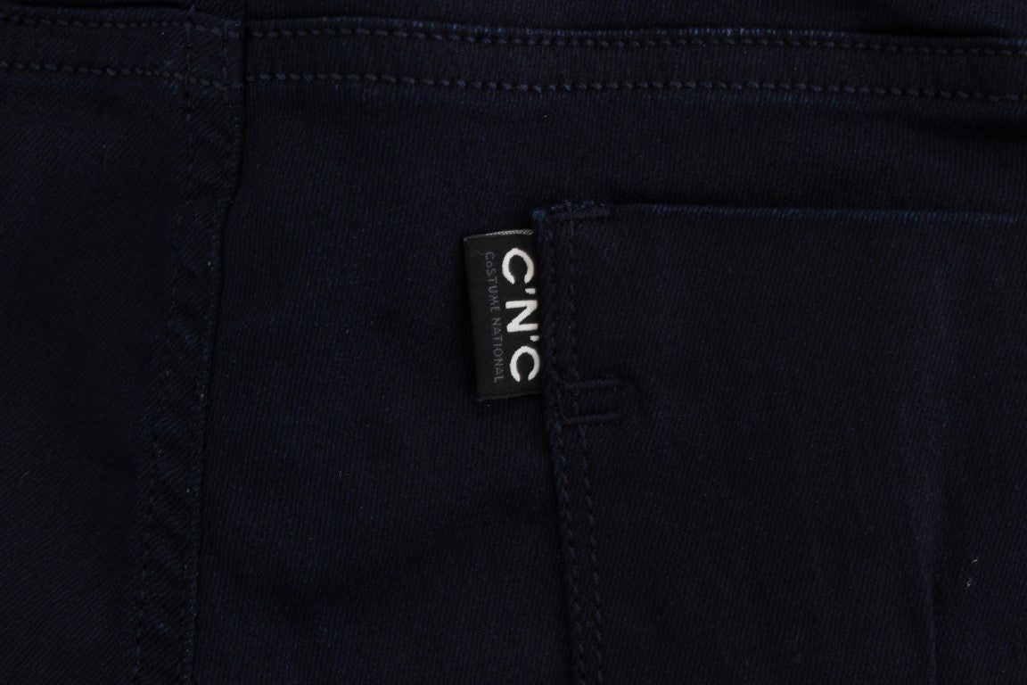 Slim-Fit-Jeans aus blauer Baumwollmischung