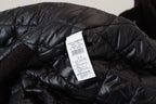 Schwarzer Alpaka Trenchcoat mit Knopfleiste