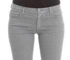 Blue Cotton Blend Slim Fit Bootcut Jeans