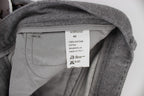 Gray Cotton Straight Fit Casual Pants