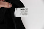 Schwarze Capri-Bootcut-Hose aus Samtbaumwolle