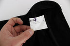 Schwarze Capri-Bootcut-Hose aus Samtbaumwolle