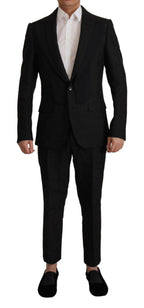 Schwarzer eleganter MARTINI Anzug (2-teilig) aus Polyester