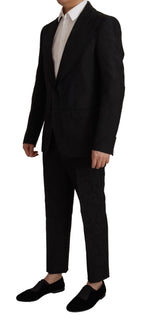 Schwarzer eleganter MARTINI Anzug (2-teilig) aus Polyester