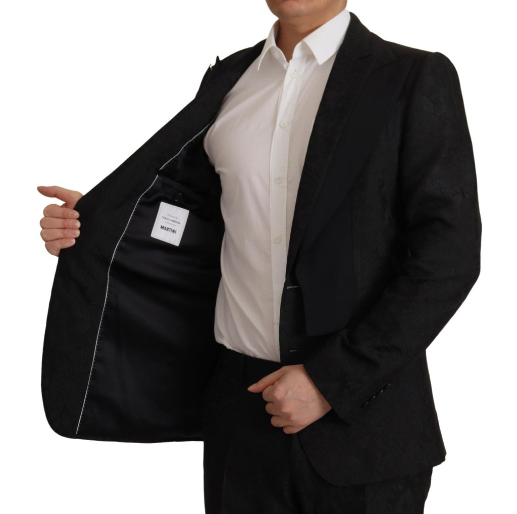 Schwarzer eleganter MARTINI Anzug (2-teilig) aus Polyester